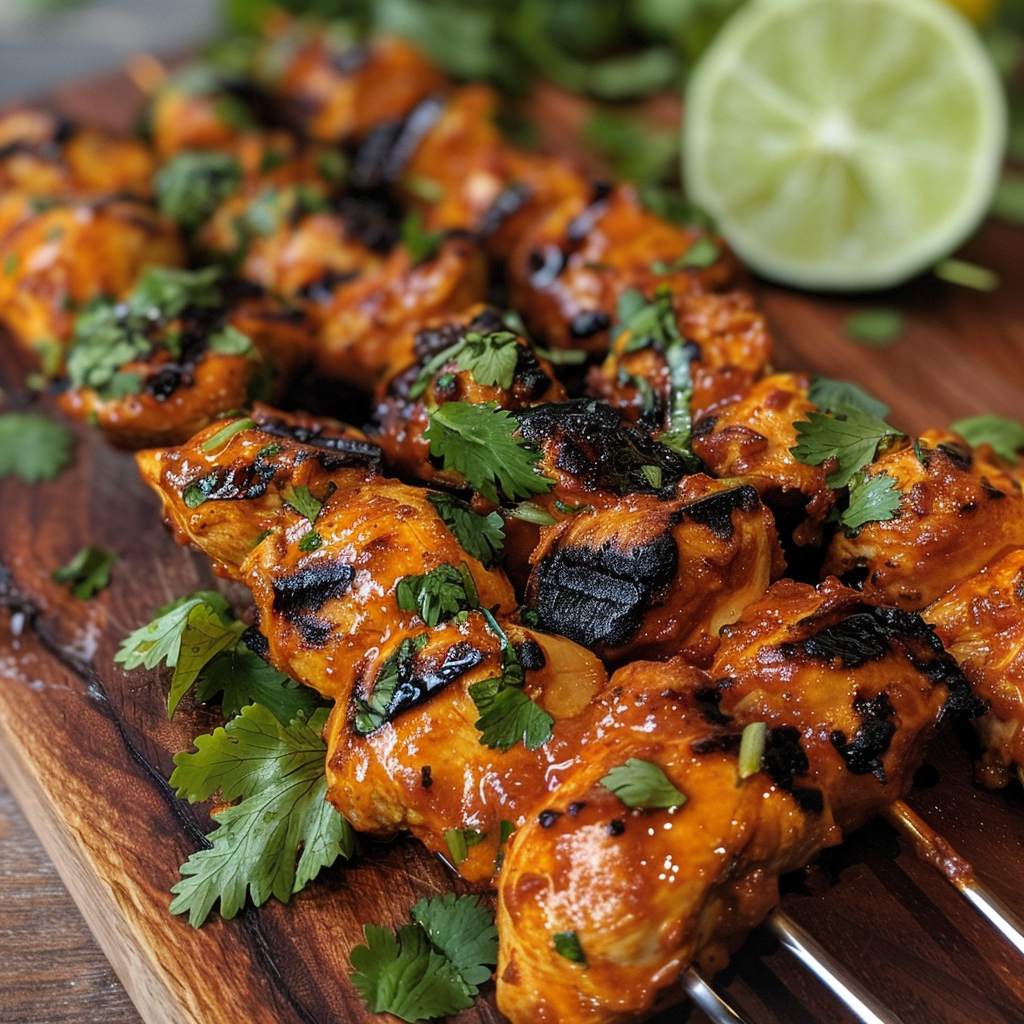comment préparer Brochettes De Poulet Tandoori GrilléEs à L'Air Fryer étape par étape