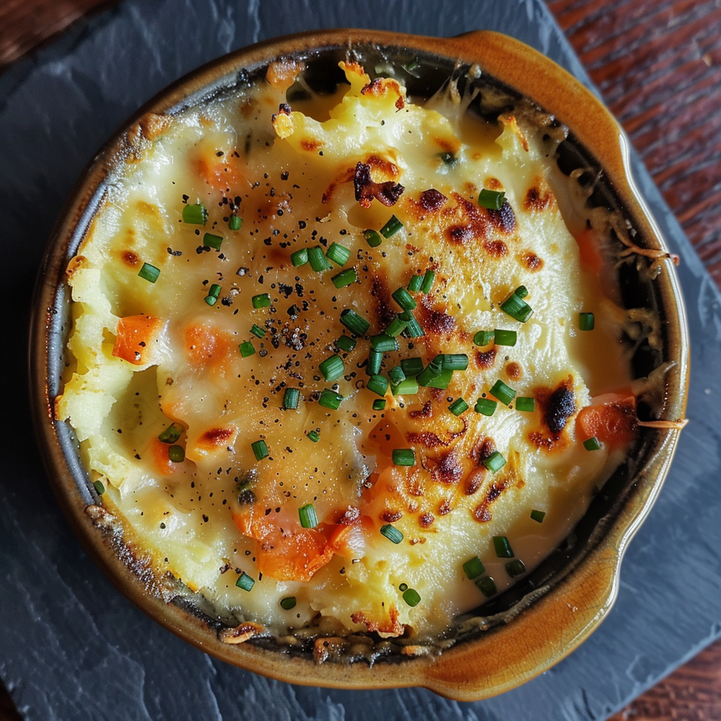 comment préparer Hachis Parmentier Gratiné Aux LéGumes De Saison étape par étape