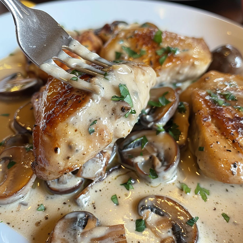 ingrédients frais pour Poulet CréMeux Aux Champignons En 30 Minutes